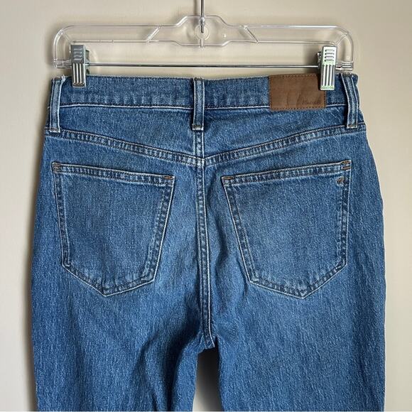 ✨ Madewell Regular Wash “The Perfect Vintage” Raw Hem High Rise Jeans Sz 27P - Picture 8 of 12